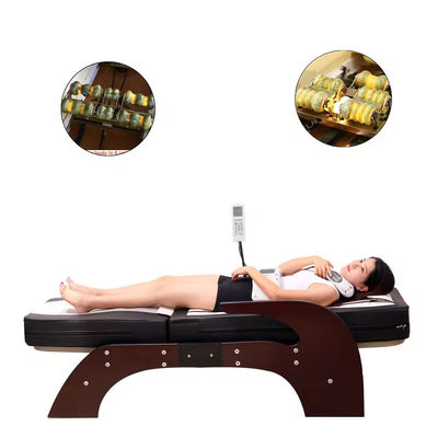 Thermal Korea Music Jade Massage Bed Hot Stone Rolling Therapeutic Electric Heating Spine Care Infrared Massage Bed