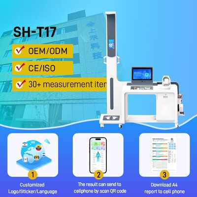 Medical Equipment Health Checkup Kiosk Ecg Machine Clinical Analysis in Body Composition Analyzer Telemedicine Kiosk