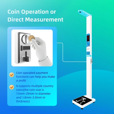 Coin Operated Health Body Scale with Height Weight Bmi Weighing for Pharmacy Clinic