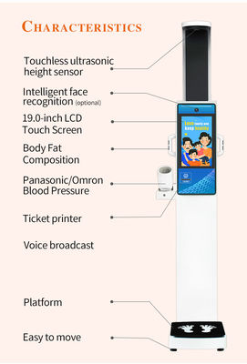 Physical Examination Scale Coin Smart Adult Medical Blood Pressure Height Weight and Fat Scale