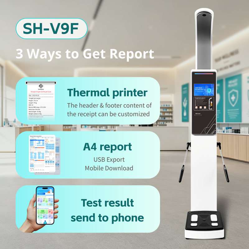 Professional Body Composition Analyzer Analyzer Health Scanner Impedance Analysis for Muscle Fat Measurement