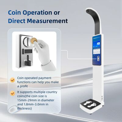 Ticari Dış Mekan Jetonlu Tartı Vücut Kompozisyonu Yağ Ölçeği Yükseklik ve Ağırlık Dengesi Operad OEM BMI